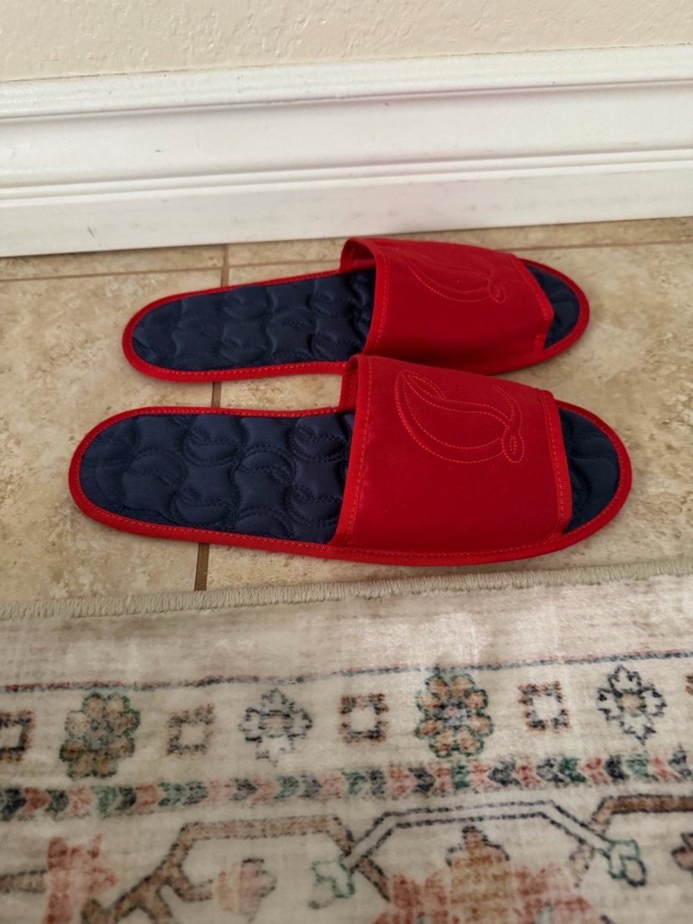 Authentic Christian Louboutin Silk Slide Slippers - Picture 8 of 9